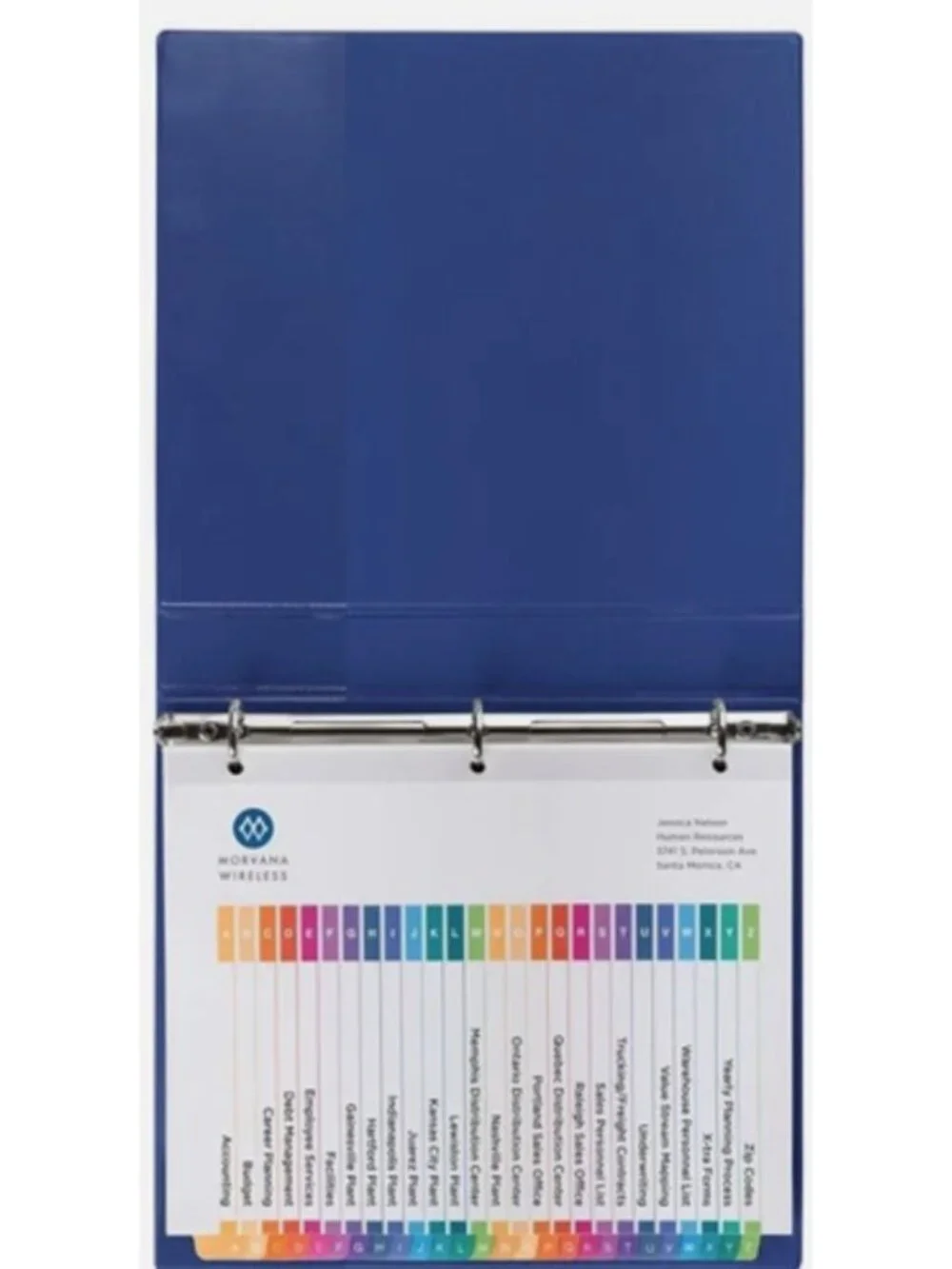 Avery Ready Index Customizable A-Z 26-Tab Table of Contents Multicolor Index Div